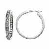 Napier Filigree Textured Hoop Earrings