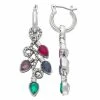 Napier Holiday Adorn Lights Drop Hoop Earrings