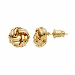 Napier Love Knot Stud Earrings Silver Tone -Napier Sales Store unnamed file 117