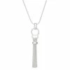 Napier Silver Tone Tassel Necklace