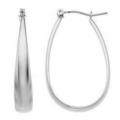 Napier Oval Hoop Earring Silver Tone -Napier Sales Store unnamed file 14