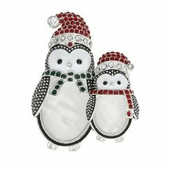 Napier Mom & Baby Penguin Pin