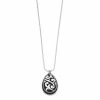 Napier Black Filigree Teardrop Pendant Necklace