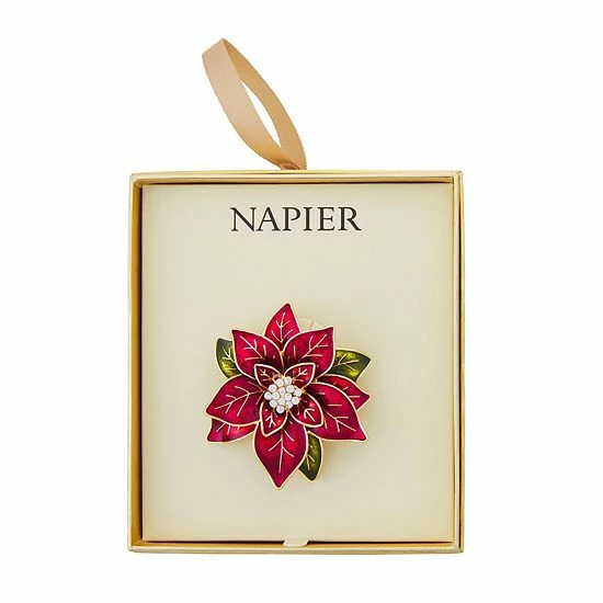 Napier Box Elevated Poinsettia Pin 2 Napier Box Elevated Poinsettia Pin - Image 2