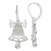 Napier Cubic Zirconia Social Shakybell Drop Leverback Earrings