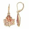 Napier Autumn Spiced Fall Leaf Earrings