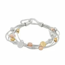 Napier Medallion Multi Strand Bracelet Gold Tone -Napier Sales Store unnamed file 232