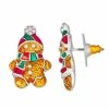Napier Holiday Adorn Gingerbread Stud Earrings