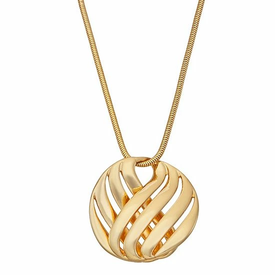 Napier Golden Spirals Pendant Necklace 1 Napier Golden Spirals Pendant Necklace