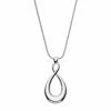 Napier Infinity Pendant Necklace Silver Tone