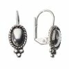 Napier® Silver-Tone Oval Beaded Drop Earrings