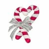 Napier Box Elevated Christmas Candy Cane Pin
