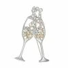 Napier Box Elevated Champagne Glasses Pin Set Of 2