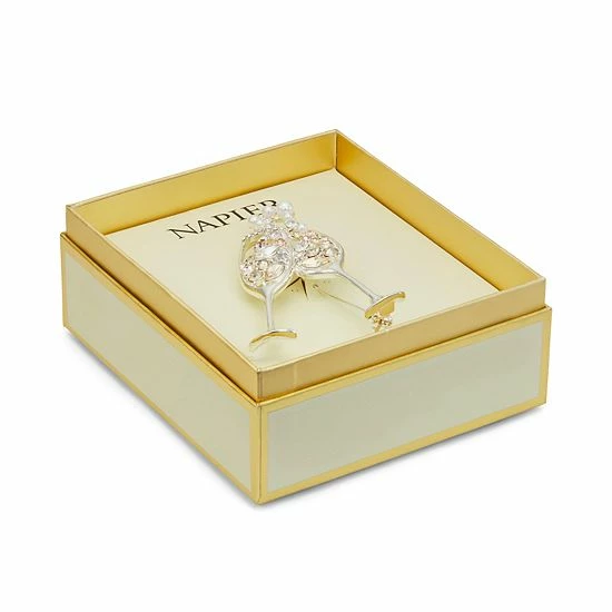 Napier Box Elevated Champagne Glasses Pin Set Of 2 2 Napier Box Elevated Champagne Glasses Pin Set Of 2 - Image 2