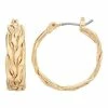 Napier Gold Tone Thick Hoop Earrings