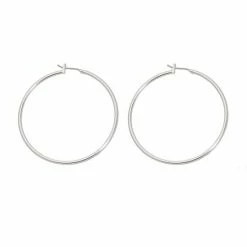 Napier® Silver Tone Hoop Earrings - 1 3/4-in.