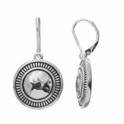 Napier Hammered Dome Drop Earrings