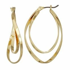 Napier Double Twist Hoop Earrings Silver Tone -Napier Sales Store unnamed file 356