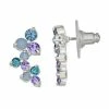 Napier Silver Tone Stone Crawler Nickel Safe Stud Earrings