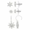 Napier Crystal Flakes Trio Earring Set