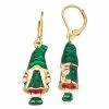 Napier Holiday Adorn Girl Gnome Drop Earrings