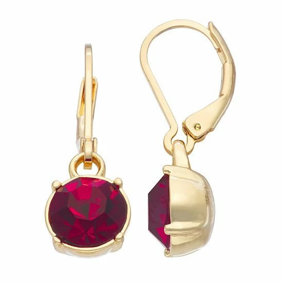 Napier Social Clear Drop Leverback Earrings 1 Napier Social Clear Drop Leverback Earrings