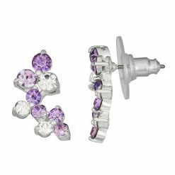 Napier Social Clear Crawler Earrings