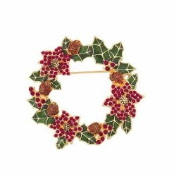 Napier Holiday Wreath Pin