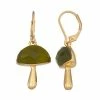 Napier Autumn Spiced Mushroom Drop Earrings