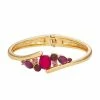 Napier Gold Tone Berry Hinge Bracelet