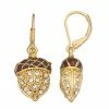 Napier Autumn Spiced Acorn Drop Earrings