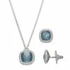 Napier Box Elevated Pendant Necklace Earring Set