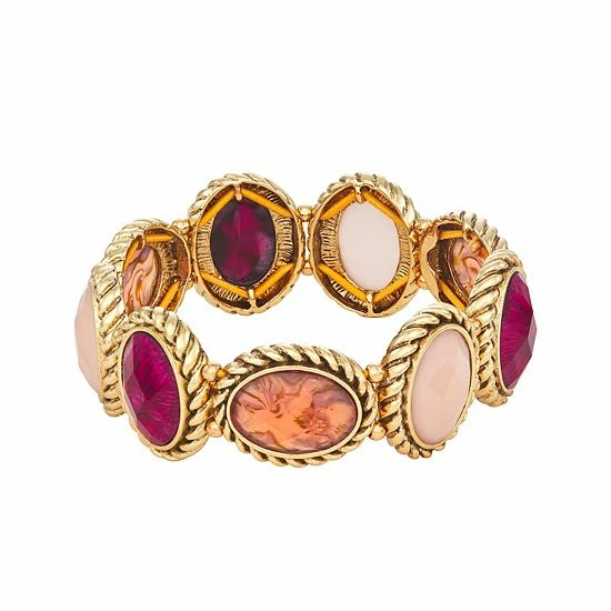 Napier Gold Tone Casually Dressed Stretch Bracelet 1 Napier Gold Tone Casually Dressed Stretch Bracelet