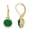 Napier Social Clear Drop Leverback Earrings