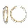 Napier Criss Cross Hoop Earrings