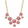 Napier Gold Tone Poinsettia Necklace