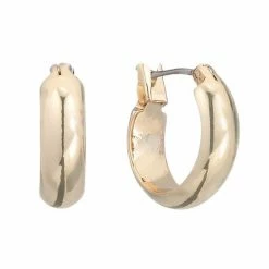 Napier Gold Tone Hoop Earrings
