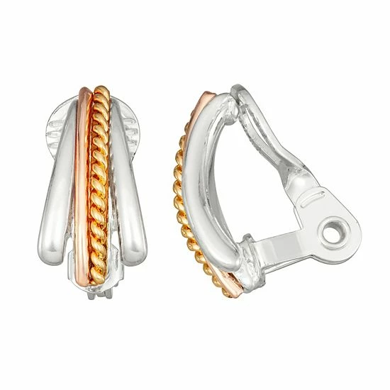 Napier Tritone Stud Earrings 1 Napier Tritone Stud Earrings