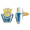Napier Silver Tone Crystal Junk Food French Fries Stud Earrings