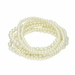 Napier Silver Tone Seven Row Stretch Bracelet