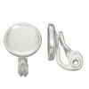 Napier Silver Tone Concave Clip-On Earrings