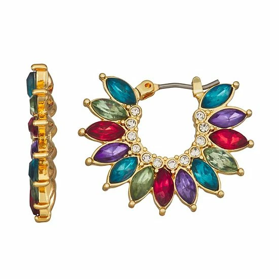 Napier Poinsetta Hoop Earrings 1 Napier Poinsetta Hoop Earrings