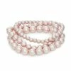 Napier Pink Simulated Pearl Stretch Bracelets Set