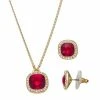 Napier Box Elevated Pendant Necklace Earring Set