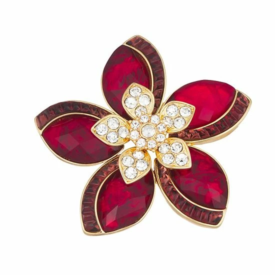 Napier Box Elevated Stones Flower Pin 1 Napier Box Elevated Stones Flower Pin