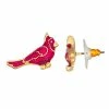 Napier Gold Tone Holiday Cardinal Stud Earrings