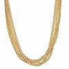 Napier Juniors Multi Row Gold Beaded Necklace