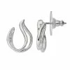 Napier Crisscross Teardrop Hoop Earrings