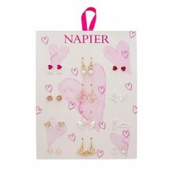 Napier Crystal & Simulated Pearl Valentine's Day Earrings 12-Pack Set 5 Napier Crystal & Simulated Pearl Valentine's Day Earrings 12-Pack Set -Napier Sales Store unnamed file 662