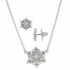 Napier Crystal Flakes Pendant Necklace & Stud Earrings